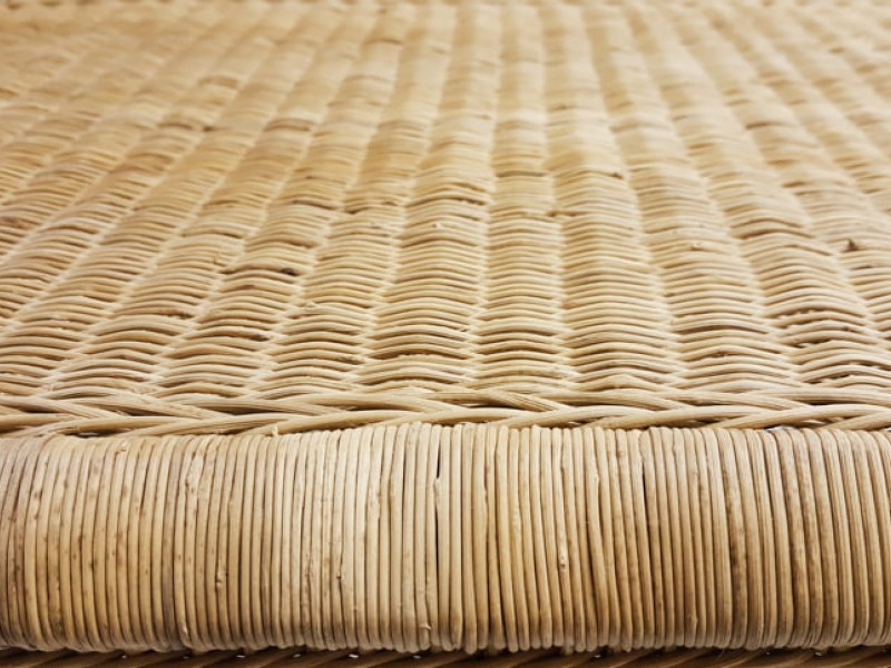 Small Rattan Bench - Close Up